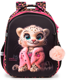 Шкільний рюкзак з ортопедичною спинкою для дівчинки School Standard 38х30х18 см з Тигром для молодших класів (170-63)